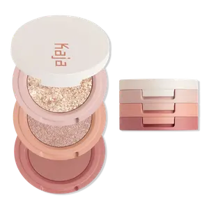 Набор из трех теней для век Beauty Bento Stacked Eyeshadow Trio Kaja, Peach Madeline (peachy tones)