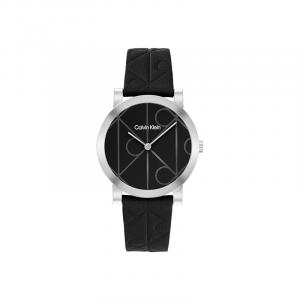 Calvin Klein Часы Wrist Watch Quartz Movement Leather Strap Black Dial Men's Watch, Black