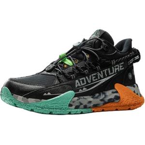 Противоскользящие износостойкие детские кроссовки среднего размера для активного отдыха LINING YOUNG, черный