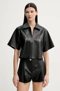 Кожаная блузка Julissa Stand Studio, черный