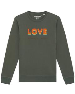 Свитер Watapparel Sweatshirt Love always wins, хаки