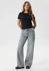 Страза широкие штанины Two Soon, Light Grey Denim