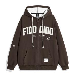 Свитшот-куртка унисекс FIDO DIDO, коричневый