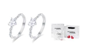 Унисекс кольцо из сплава Alloy Rings Cuz Strange Intention, Girlfriend + Heartbeat Gift Box