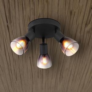 Потолочный светильник Globo Lighting Satella Typ B, дымчатое стекло / железо - 3-х ламповый