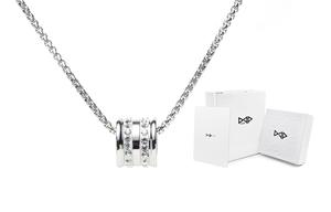 DAP Титановое стальное колье унисекс серебристого цвета