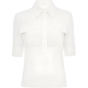 Поло с вышитым логотипом Chloé, coconut milk