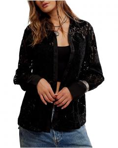 Женская блуза Free People Faith Buttondown, Black
