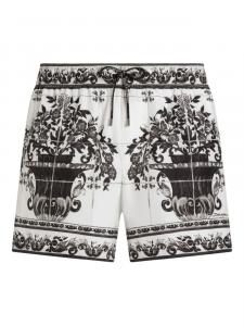 Dolce & Gabbana плавки-шорты с графичным принтом, белый