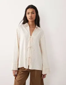 Кремовая рубашка с завязкой спереди Nothing's Child Binky