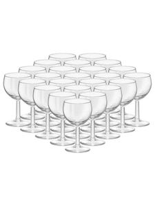 Набор из 24 калиброванных бокалов для вина, в форме шара, профессиональный, 0,1 л, прозрачный VAN WELL