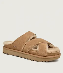 Мягкие тапочки GREENPORT с перекрестным ремешком Ugg, бежевый