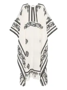 Платье с поясом на талии в морском стиле Johanna Ortiz, кремовый