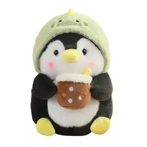 Милые плюшевые игрушки пингвины в виде чашки молочного чая, высота 30см/40см OU DI PIG