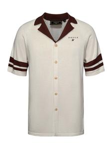 Рубашка на пуговицах классического кроя SikSilk Retro Resort, Ecru