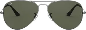 Солнцезащитные очки Ray-Ban RB3025 Classic Aviator, Sand Transparent Grey/G-15 Green
