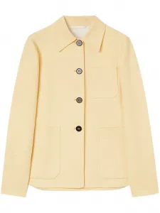 Куртка-рубашка с заостренным воротником JIL SANDER, желтый