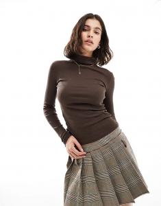 Водолазка с длинными рукавами Brave Soul коричневого цвета