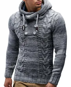 Мужской вязаный пуловер Leif Nelson, серый