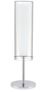 Настольная лампа E27, прозрачная/белая Eglo, белый/прозрачный