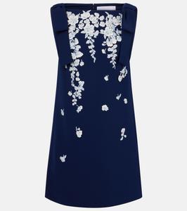 Платье-трапеция с вышитым бантом Carolina Herrera, Midnight Multi