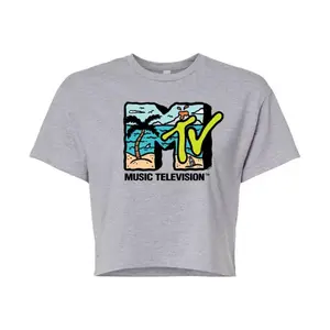 Укороченная футболка MTV Beach для юниоров Licensed Character, серый