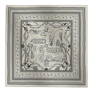 HERMES Женская кашемировая шаль разноцветная, White