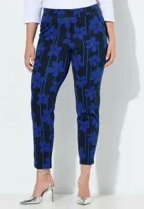 Брюки punto di roma с неоновым цветочным принтом Ulla Popken, Marine