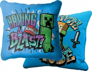 Подушка Minecraft Blast 40x40 см Creeper TNT Survival Mode, подходящая к постельному белью Beronage