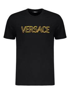 Футболка из хлопка Versace, черный