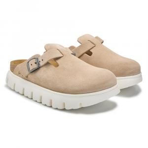 Бостонский утепленный клог от Papillio Birkenstock, warm sand suede