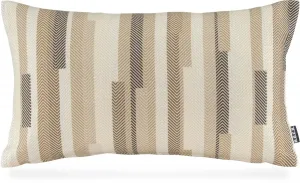 Х.ОК.К. Декоративная подушка "Эспен" в полоску с рисунком, включая наполнитель, съемный чехол на молнии H.O.C.K. 50х50 см, бежевый/коричневый