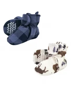 Детские утепленные пинетки Hudson, 2 пары Hudson Baby, мультиколор