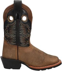 Детские повседневные ботинки Dan Post River с вышивкой и квадратным носком, средней высоты, черные, коричневые, черный