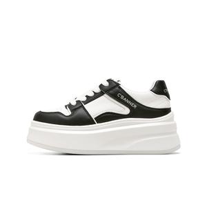 C°BANNER Женские низкие скейтерские кеды бежево-черные, цвет Beige Black