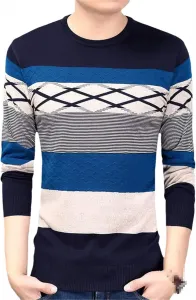 Тонкий вязаный свитер HOURVNEI с полосками