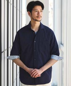 Эластичная рубашка с широким воротником Union Station, цвет Navy