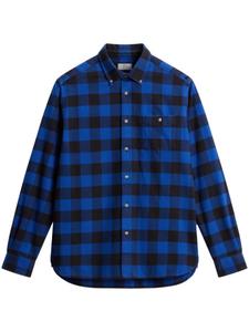 Woolrich фланелевая рубашка в клетку, синий