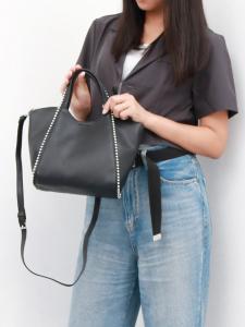 (L) Двусторонняя мини-сумка Cachecache/с шариковой цепочкой