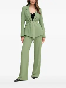 Топ с заостренными лацканами и поясом Sandro Ferrone, зеленый