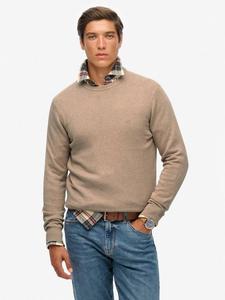 Эссеншиалс хлопковый вязаный джемпер Superdry, Taupe Marl/Cali Blue