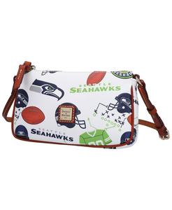 Женская сумка через плечо Seattle Seahawks Gameday Lexi с небольшим футляром для монет Dooney & Bourke, белый