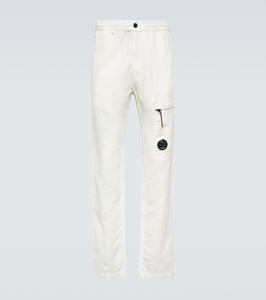 Прямые брюки из хлопка и льна C.P. Company, Gauze White