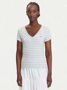 Облегающая футболка Essential DW0DW17385 Tommy Jeans, зеленый