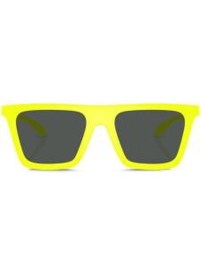 Солнцезащитные очки в прямоугольной оправе с декором Greca Versace Eyewear, желтый