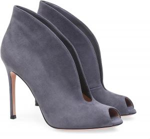 Женские открытые ботильоны на высоком каблуке с зауженным носком, классический однотонный дизайн, шпилька, короткие ботинки до щиколотки, модные обувь без застежки для вечеринок, комфортные короткие ботильоны SRURLLUG, Grey