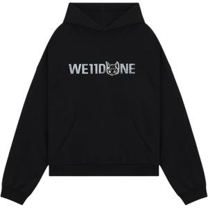 Худи с логотипом WE11DONE, черный