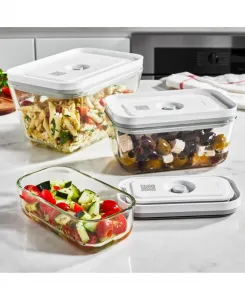 Набор из 3 прямоугольных стеклянных вакуумных боксов Fresh & Save (ассортимент) Zwilling, белый