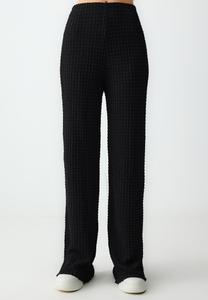 Брюки Jimmy Key HIGH WAIST WIDE LEG PATTERNED, Black