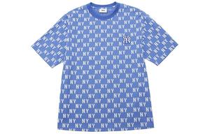 Футболка с втачными рукавами унисекс синяя MLB